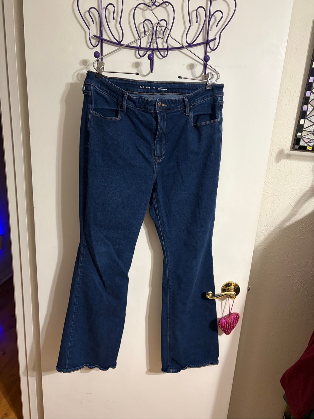 🧡 16 Old Navy Navy Blue High Rise Wow Flare Jeans